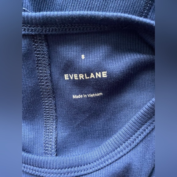 New Everlane Women Blue Crew Neck Tee Shirt Size Small - Picture 4 of 5